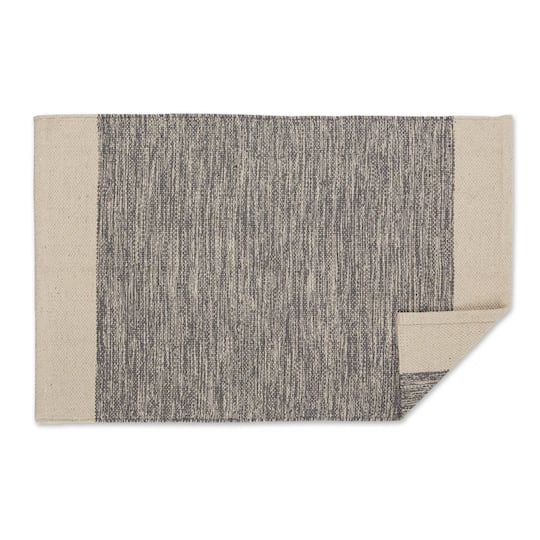 DII® Gray Variegated Border Hand-Loomed Rug, 2ft. x 3ft.